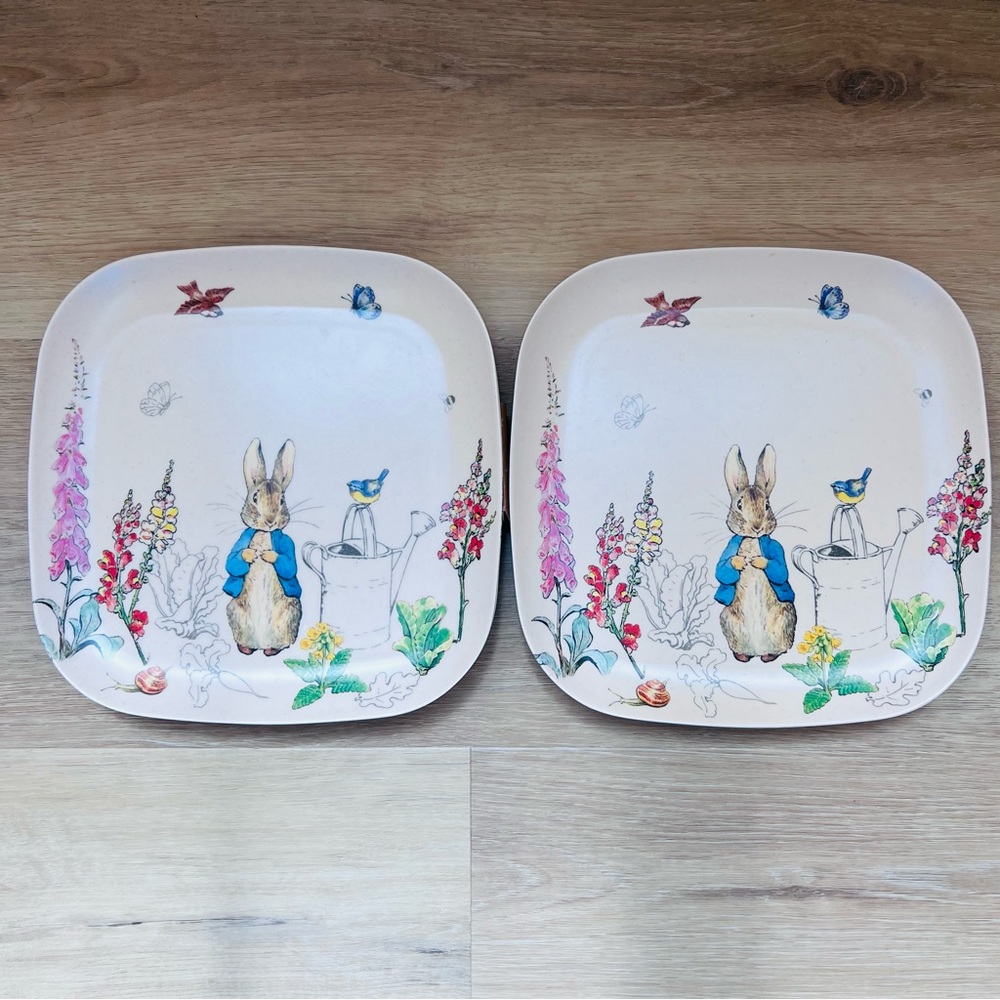 Beatrix Potter Peter Rabbit Set of 8 Plates Bamboo Fibre Easter - SEE NOTES - Picture 8 of 11